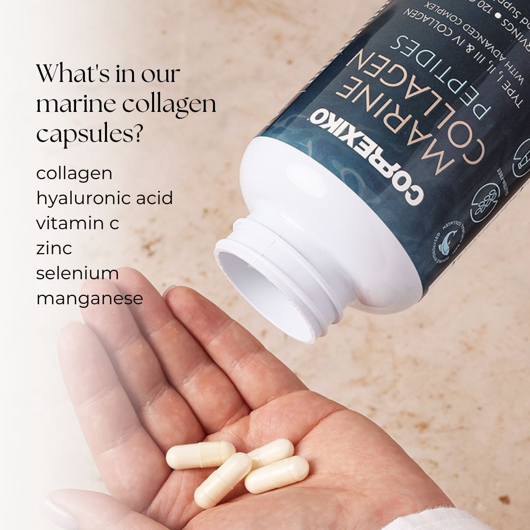 High-Potency Marine Collagen Capsules | Hyaluron & Vitamin C